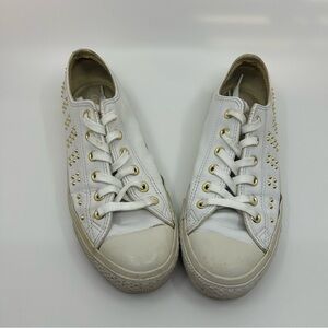 Converse Cuck Taylor Leather Gold Studded